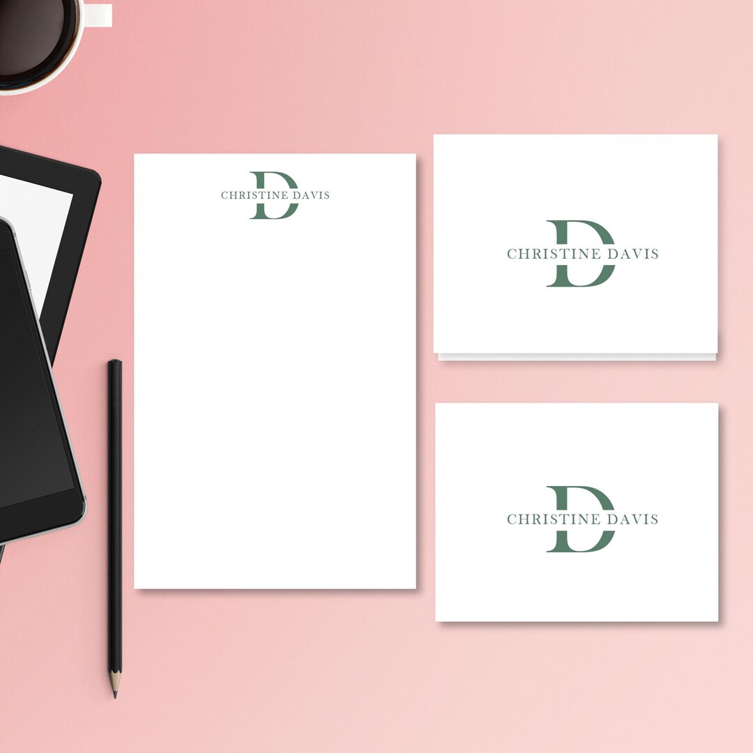 Personalised Note Designs STATIONERY GIFT SET | Custom Note Cards | Personalized Note Pad ...