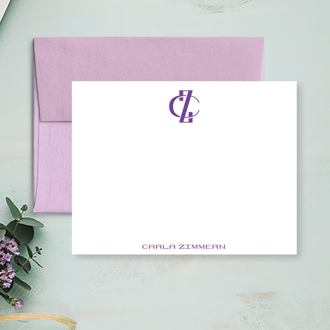 PERSONALIZED NOTE CARDS | Custom Note Cards | Monogram Stationery Sets ...