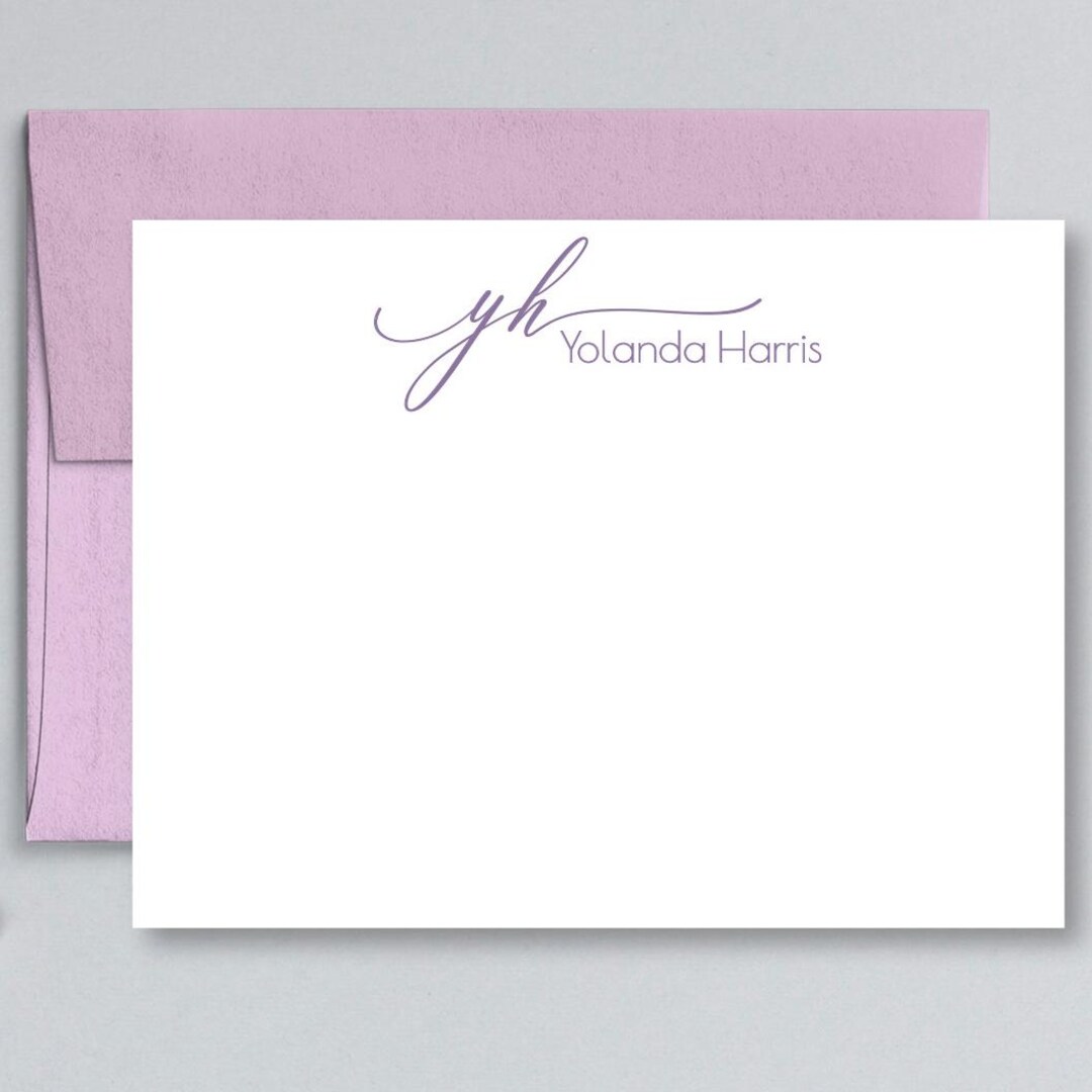 MONOGRAM NOTE CARDS | Personalized Note Cards | Custom Note Cards ...