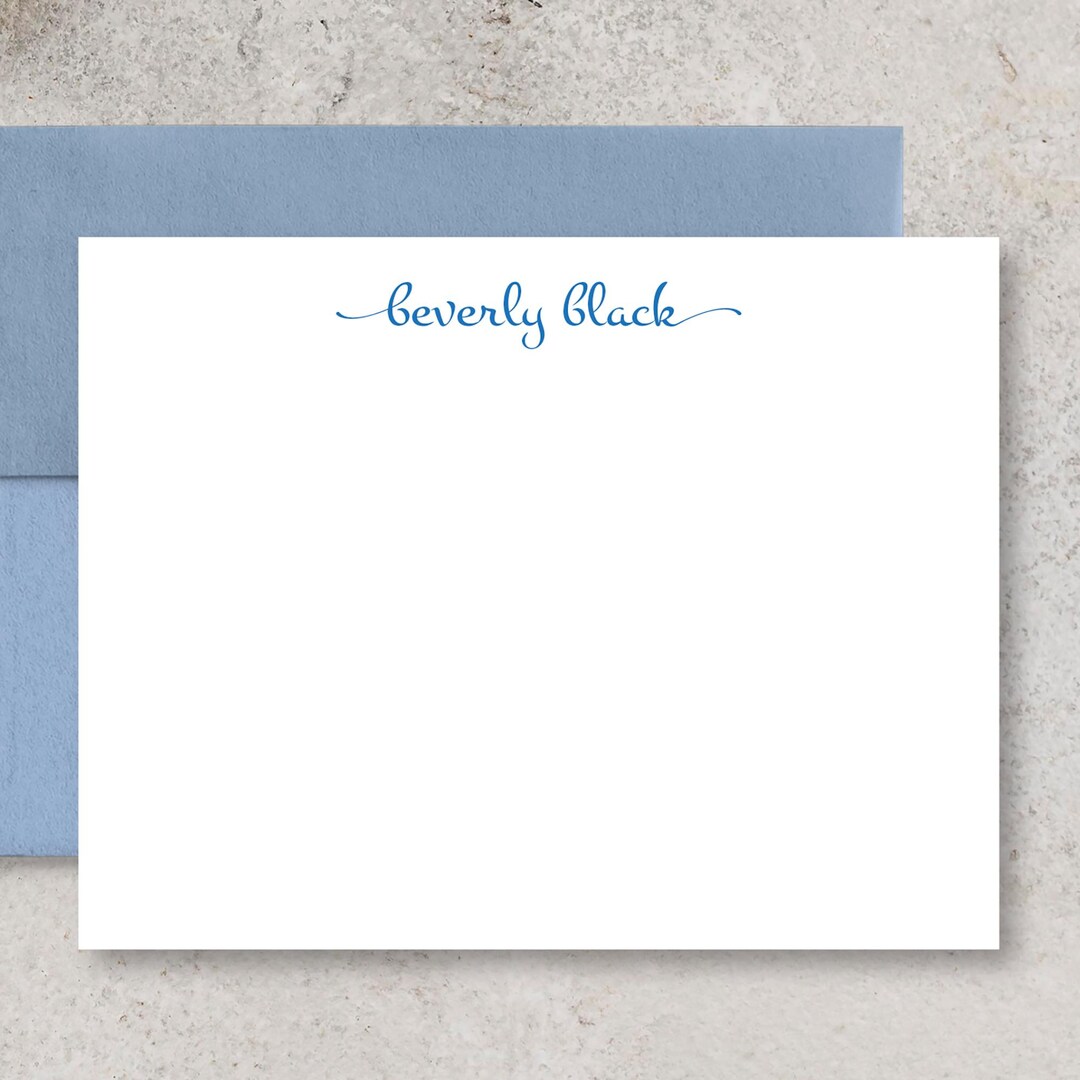 Custom Script Note Cards | Personalized Stationery for Women ...