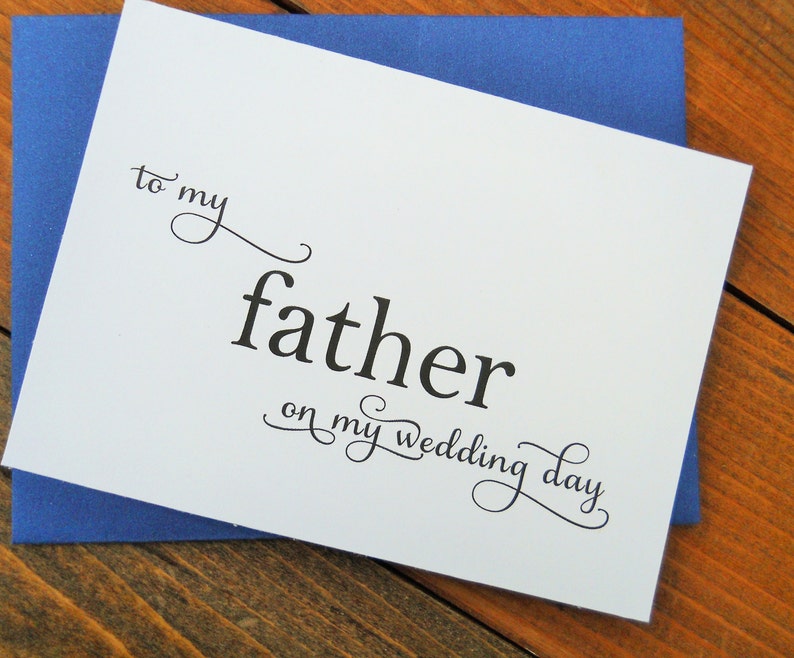 Card from Bride to Father TO MY FATHER on my Wedding Day Card,Father of the Bride Card Father of the Groom Card