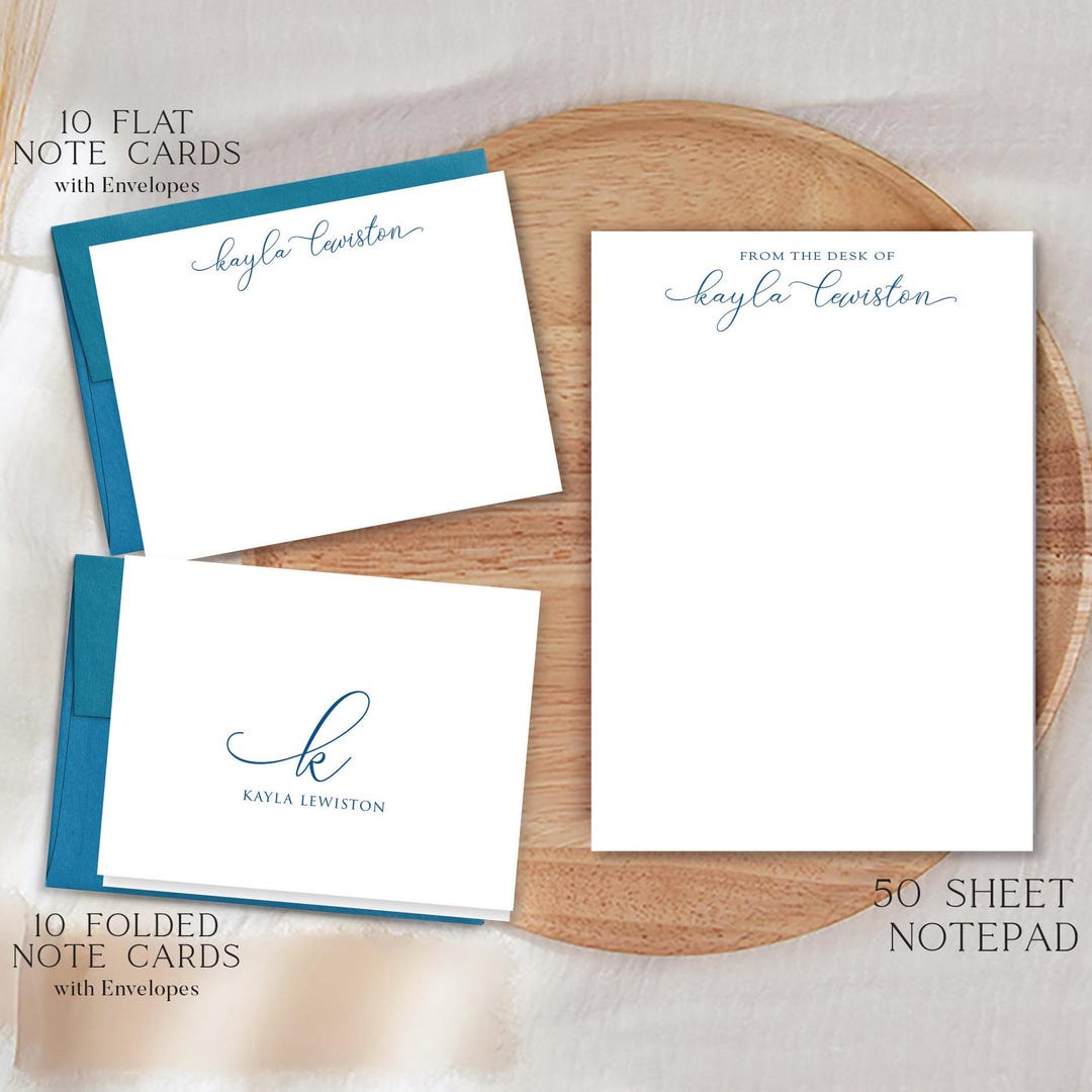 STATIONERY GIFT SET | Custom Note Cards | Personalized Note Pad ...