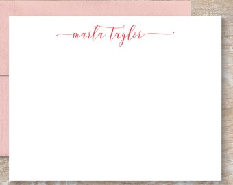 PERSONALIZED Script Note Cards | Custom Stationery for Women | Stationery Gift Sets | Style AZ400