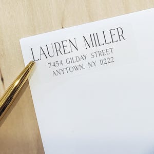 Clear Gloss or White Return Address Labels | Wedding Sticker | Style CL488