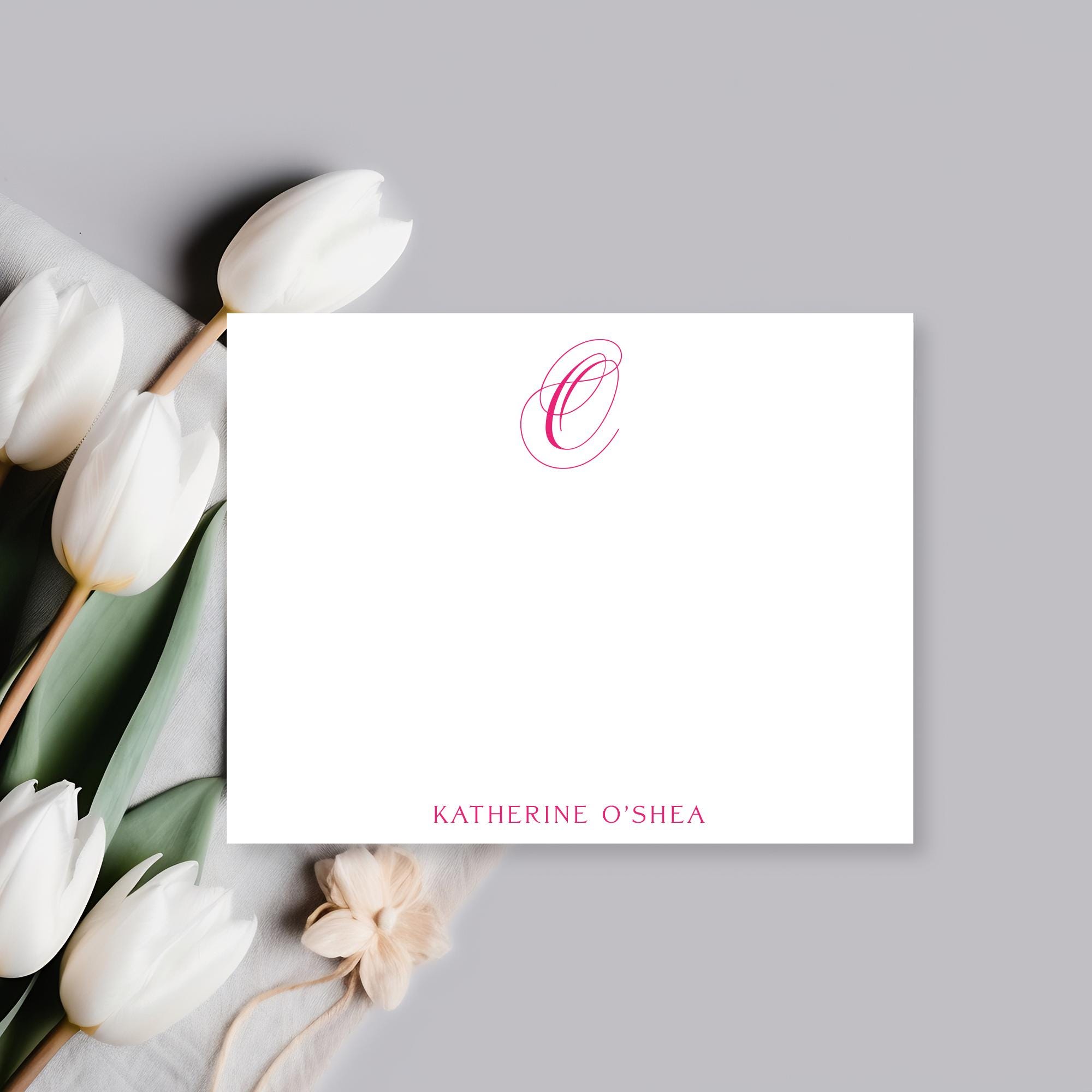MONOGRAM NOTE CARDS | Custom Stationery Set | Stationery Gift Sets ...