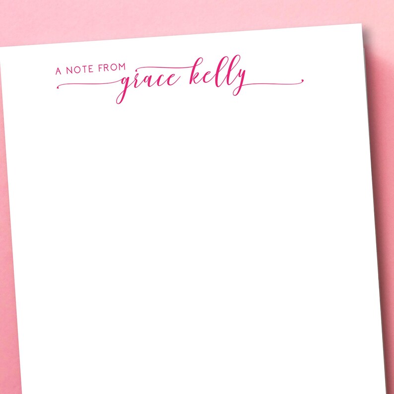 Personalized Script Notepad | Custom Stationery | Style AZ444 immagine 1