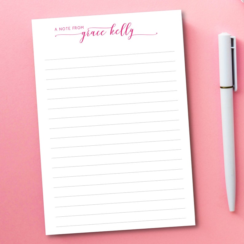 Personalized Script Notepad | Custom Stationery | Style AZ444 immagine 3