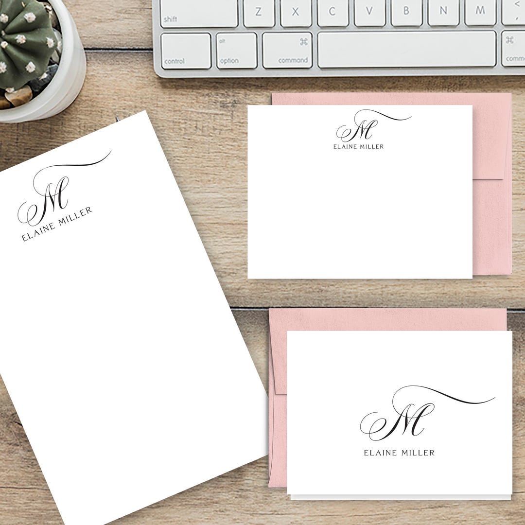 Personalised Note Designs STATIONERY GIFT SET | Custom Note Cards | Personalized Note Pad ...