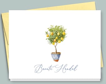 LEMON Note Card Set | Custom Stationery Set | Lemon Stationery | Custom Note Cards | Style DC238