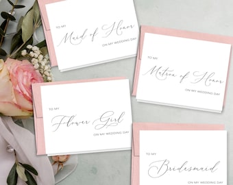 Wedding Party Cards | Choose Any Wedding Party Member | To my Bridesmaid Card | To my Maid of Honor Card | To My Flower Girl | Style S0161