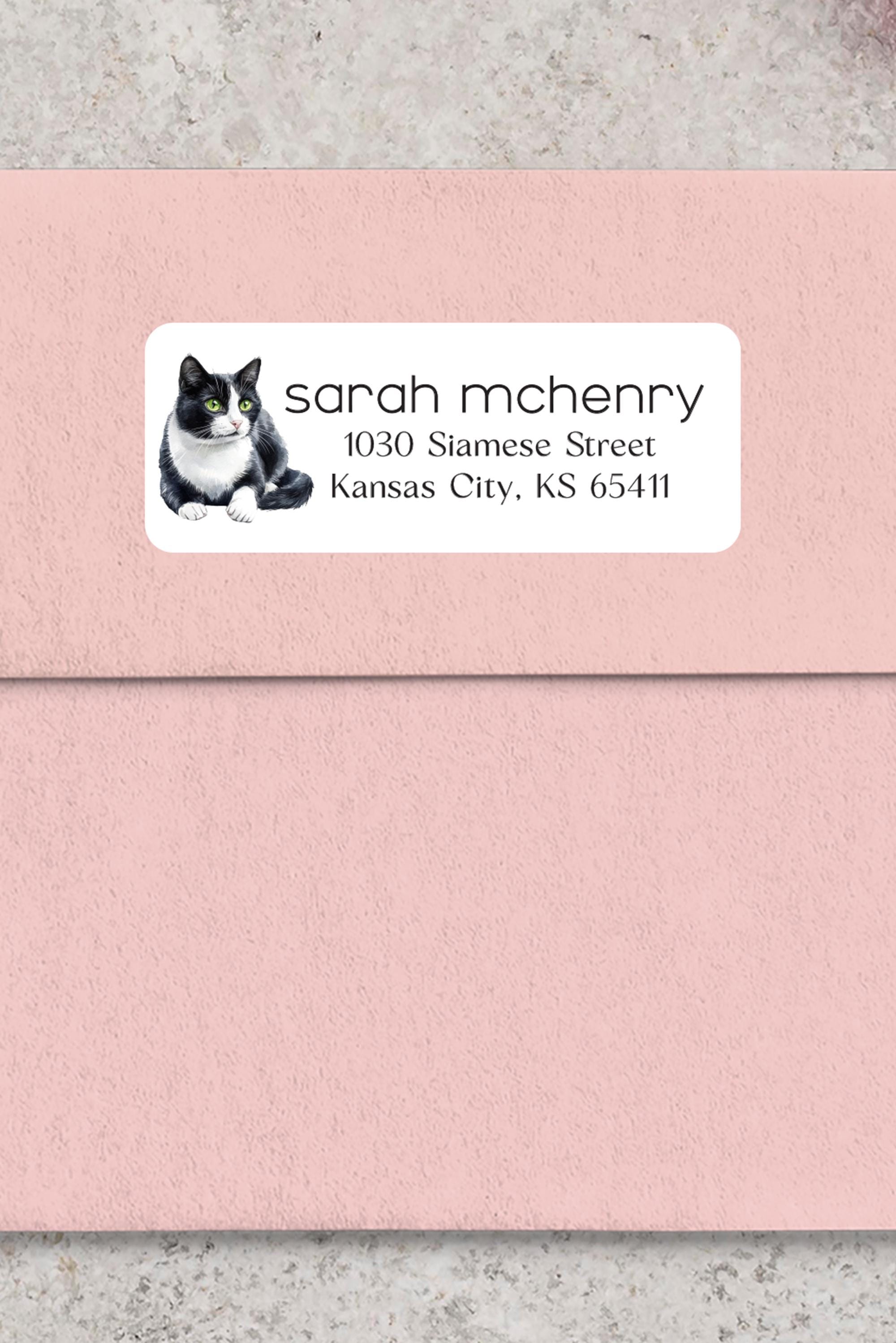 Cat Return Address Labels | 30+ Breeds to Choose From | Style CAT99 - Etsy