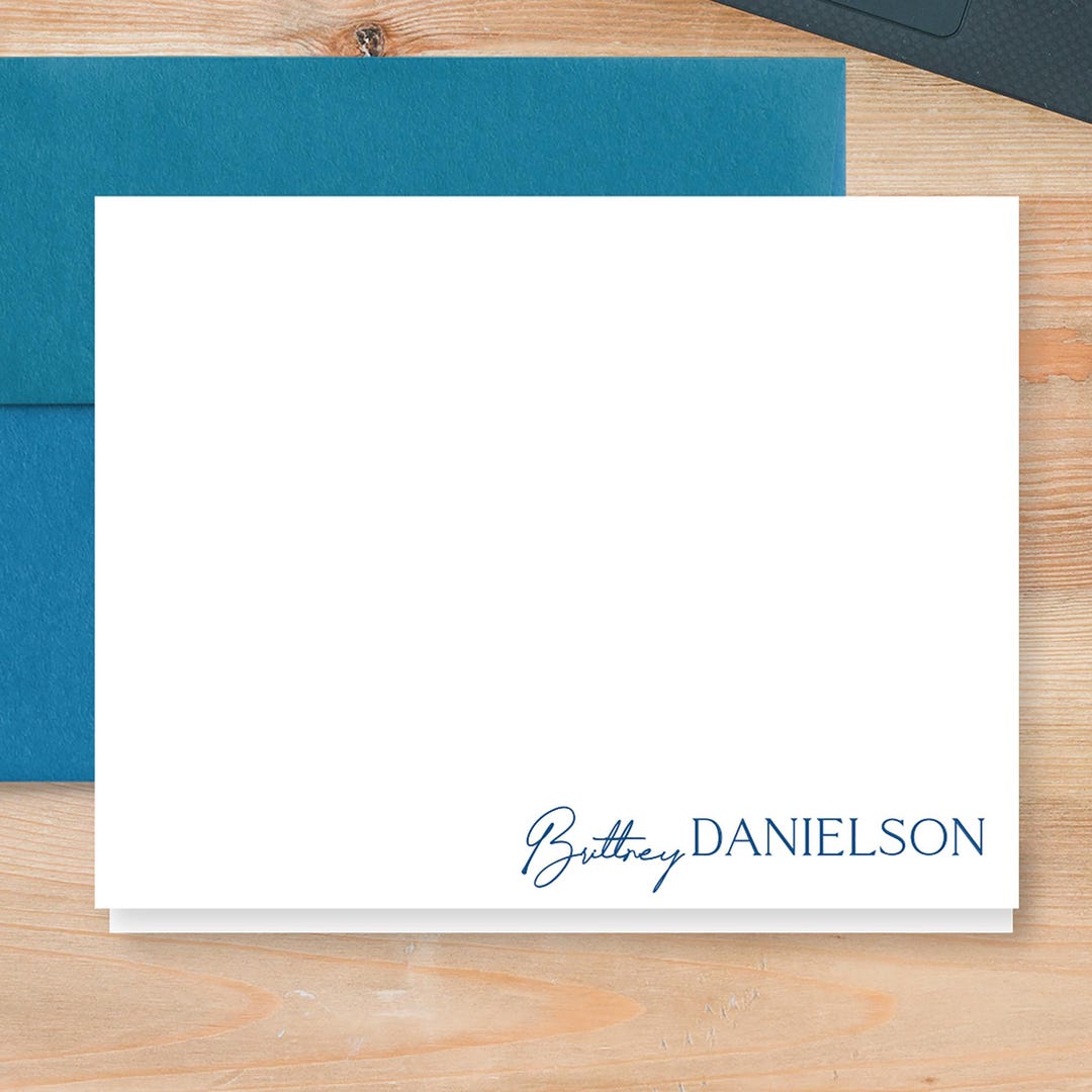 Personalized FOLDED NOTE CARDS | Custom Stationery Set | Style A1819 - Etsy