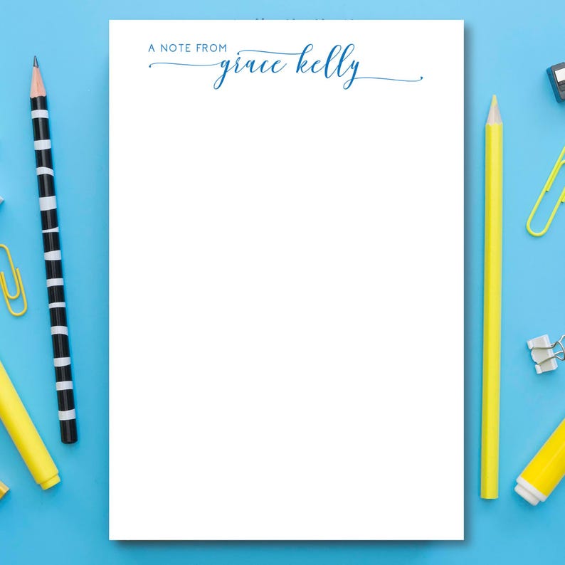 Personalized Script Notepad | Custom Stationery | Style AZ444 immagine 4