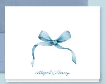 Blue Ribbon Custom Note Card Set | Custom Stationery | Blue Ribbon Stationery | Style KD122