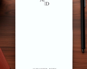 MONOGRAM NOTEPAD | Personalized Notepad | Custom Notepad | Men's Notepad | Professional Notepad | Business Notepad | Style P1714