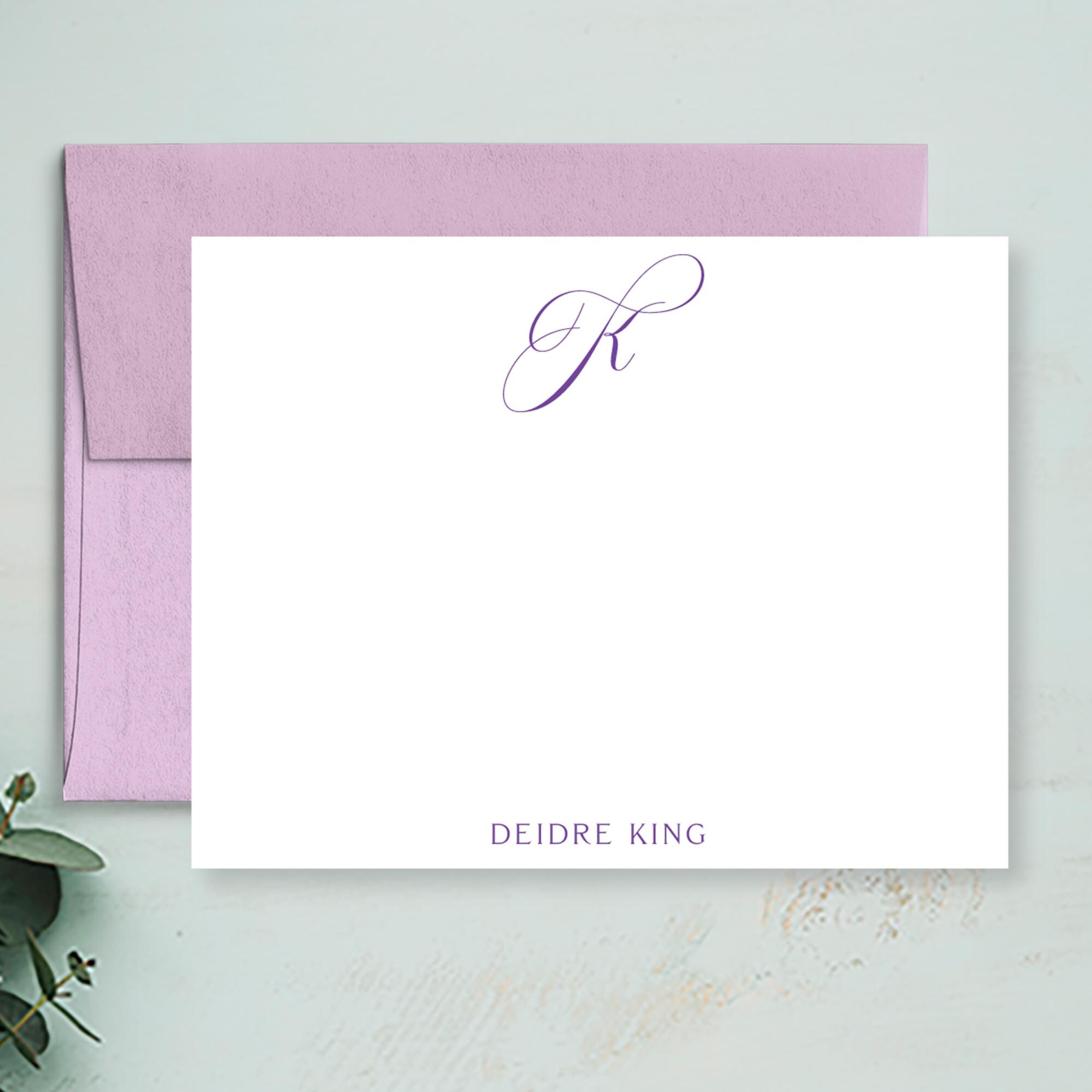 MONOGRAM NOTE CARDS | Custom Stationery Set | Stationery Gift Sets ...