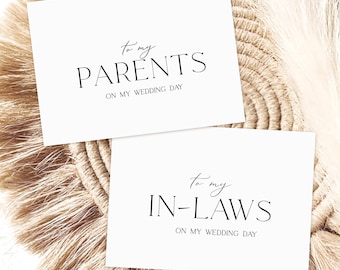 Parents and In-Laws WEDDING DAY CARDS | To my Dad Wedding Card | To my Mom Wedding Card | Wedding Card Parents and In-Law | Style CL488