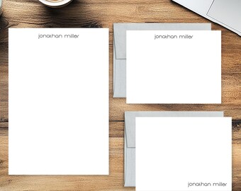 STATIONERY GIFT SET | Custom Note Cards | Personalized Note Pad | Personalized Stationery Sets  | Style D7899