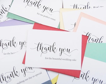 Wedding Vendor Thank You Cards | Tip Card for Florist, DJ, Photographer | Style MH784