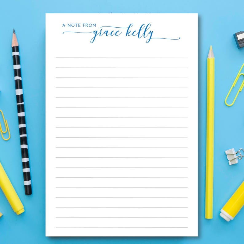 Personalized Script Notepad | Custom Stationery | Style AZ444 immagine 5