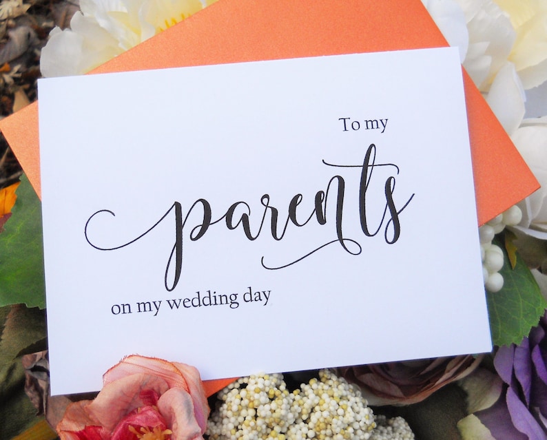 To My Father on My Wedding Day Card TO MY PARENTS on my Wedding Day Card To My Mother on My Wedding Day Card