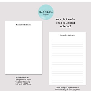 Personalized Script Notepad | Custom Stationery | Style AZ444 immagine 9