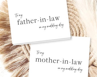 Mother in Law  Father in Law Wedding Card | To My In-Laws, Parents | Style LC453