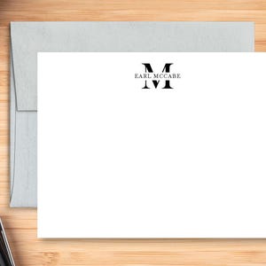 MONOGRAM NOTE CARDS | Personalized Stationery | Custom Writing Set | Style B4106