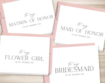 Wedding Party Cards | Choose Any Wedding Party Member | To my Bridesmaid Card | To my Maid of Honor | Groomsman Thank You | Style CL488