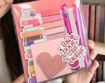 Book Annotation Kit | Sticky Tabs, Bookmarks, Pens, Stickers | Bookish Gift | Book Accessories