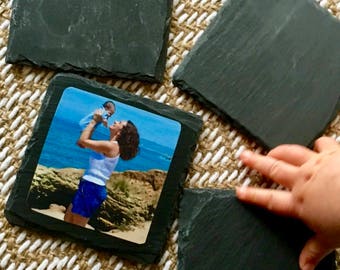 Beautiful slate photo coasters made to order capturing your treasured memories forever!