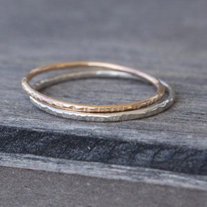 14 K yellow gold filled stackable rings