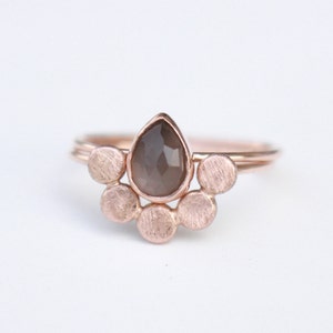 585 Rosegold Ringe Mondstein image 2