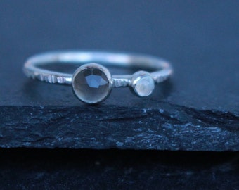 925 Sterling Silber Ring Mondstein