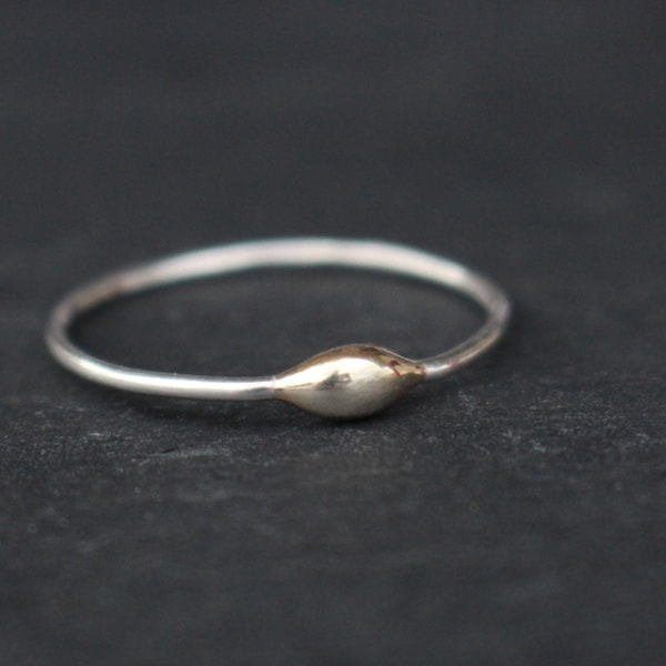 Mixed Metal raindrop ring