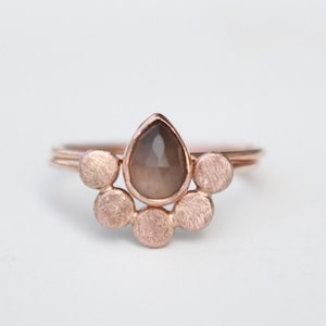 585 Rosegold Ringe Mondstein image 3