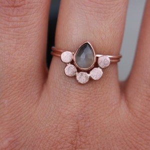 585 Rosegold Ringe Mondstein image 4