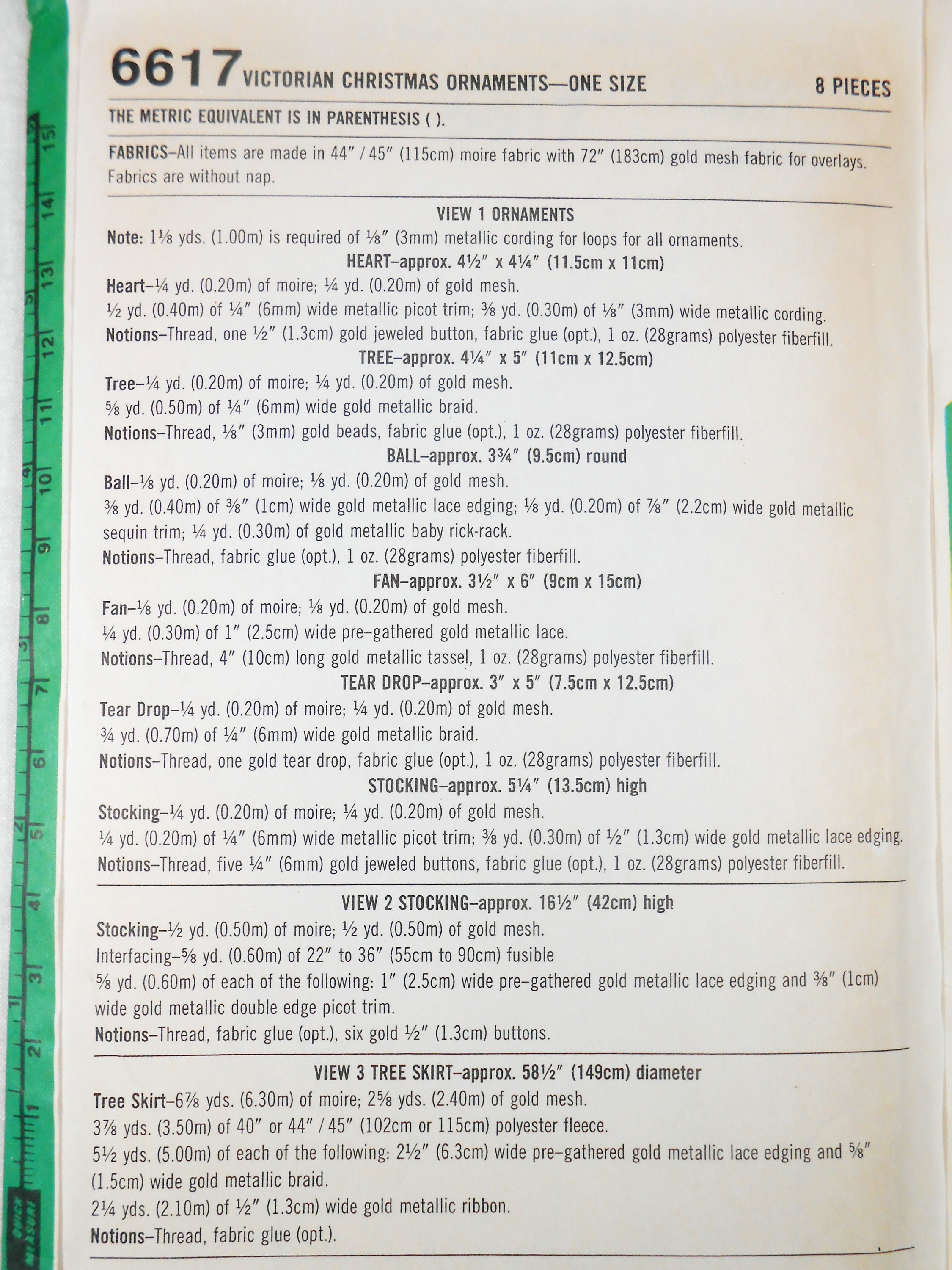 Victorian Stocking, Sewing Pattern, Victorian Ornaments, Victorian Tree ...