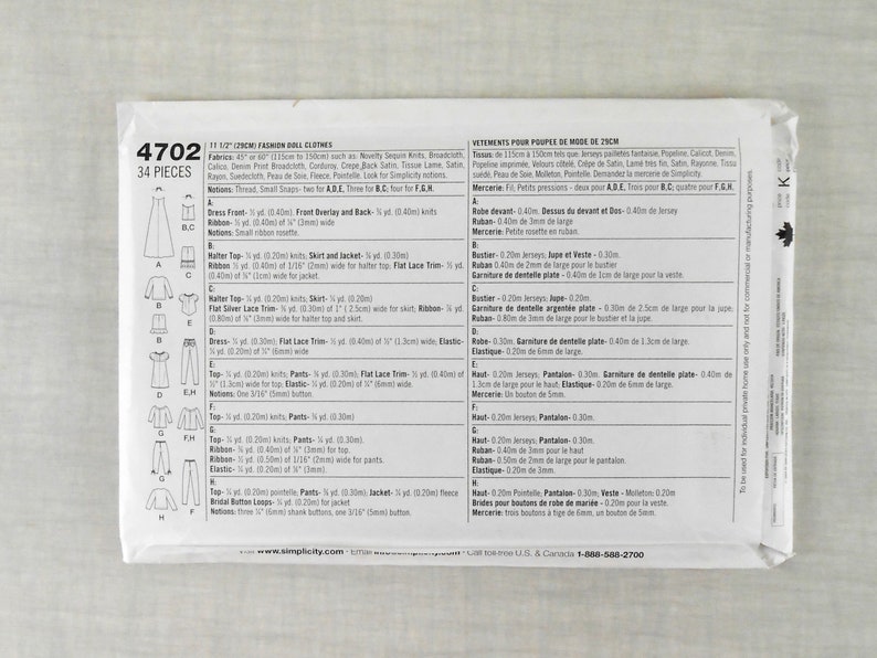 Simplicity 4702: 11.5