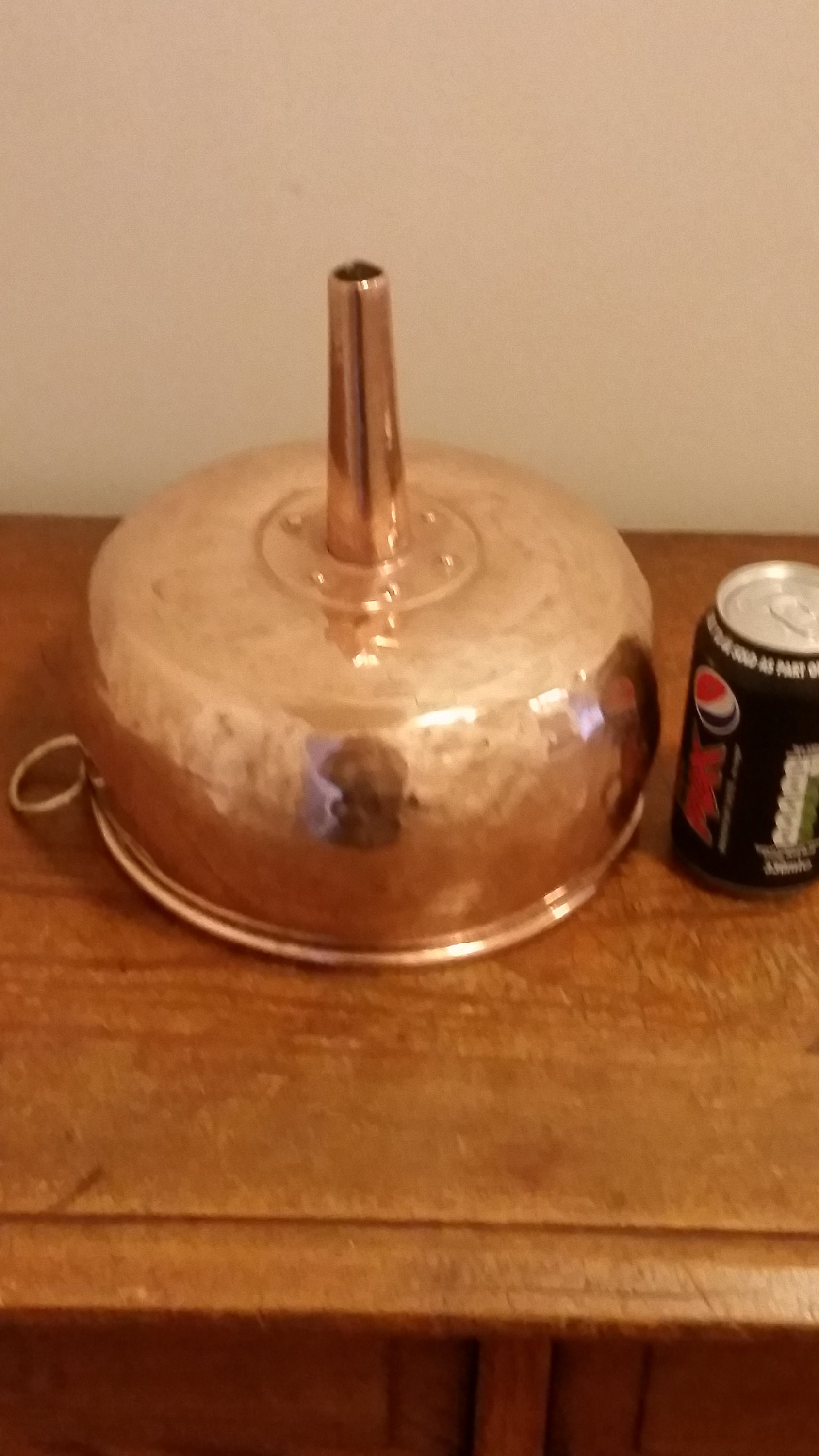 LARGE Copper Funnel. Early 111. 1760 1820 Copper Riveted Brewing / Decanting / Drinks