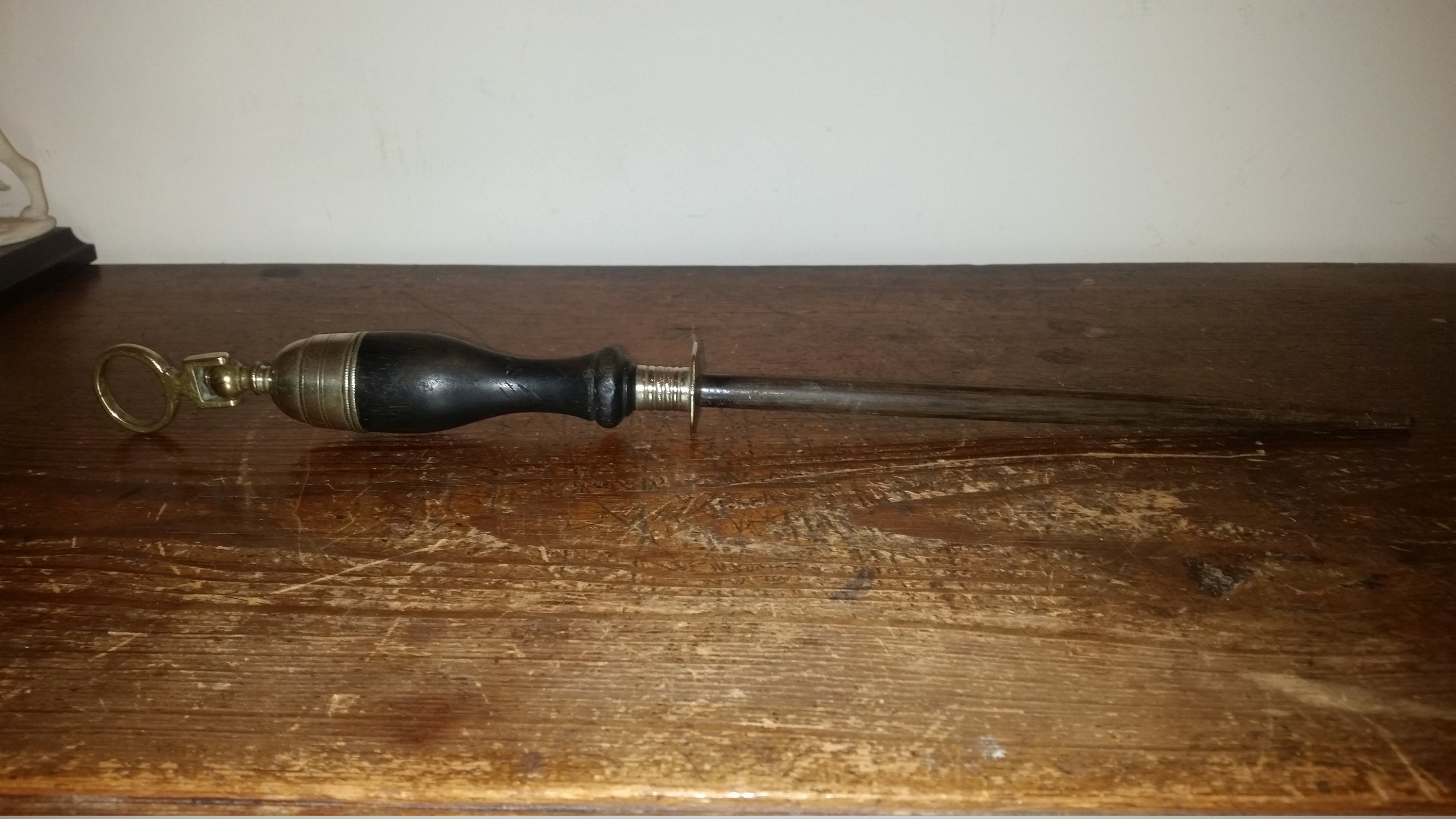 Vintage Dreizack Germany Hartverchromt Knife Sharpener Honing Steel 15  Long /g