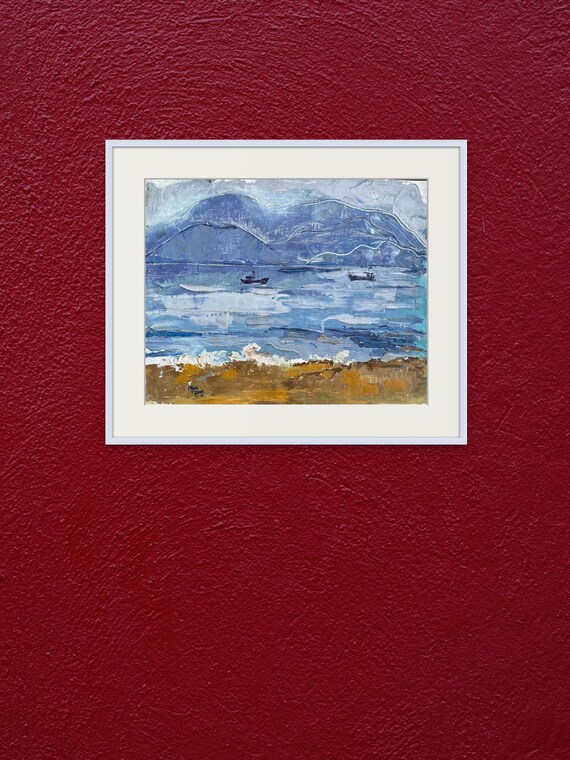 SET SAIL 16x20” Oil on Canvas, Live Painting, Nha Trang, unframed, Original by Nguyen Ly Phuong Ngoc