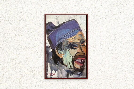 CHÈO PORTRAIT 8x12" oil on canvas, Vietnam Folk Opera (Hát Chèo), original by Nguyen Ly Phuong Ngoc
