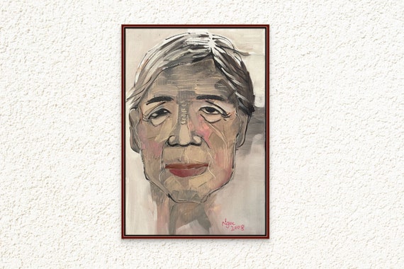 CHÈO PORTRAIT 8x12" oil on canvas, Vietnam Folk Opera (Hát Chèo), original by Nguyen Ly Phuong Ngoc