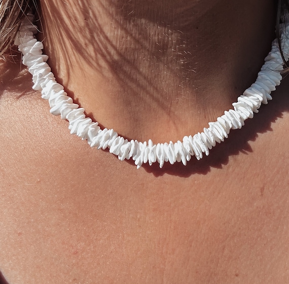 Puka Shell Chip Necklace Handmade Necklace, Surfer Necklace, Beach Necklace,  Shell Choker - Etsy