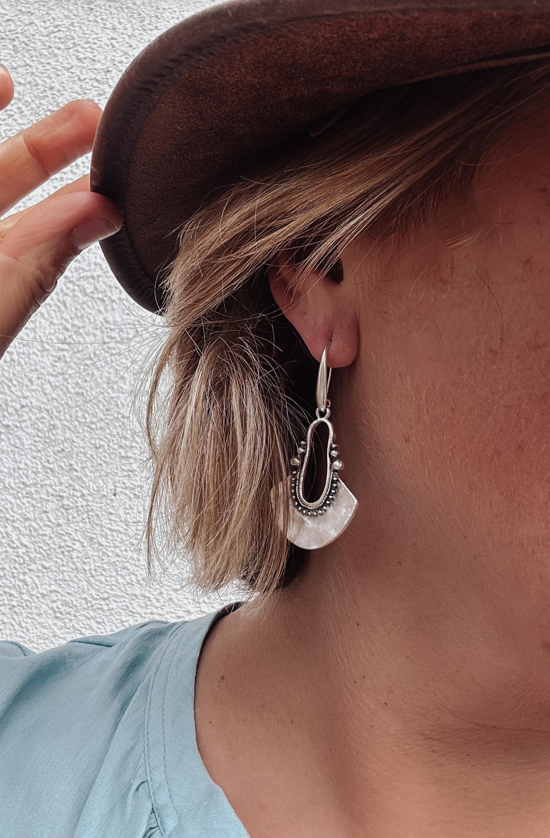 Orecchini pendente in vero Argento Sterling 925 con zirconi VVS Rodiato