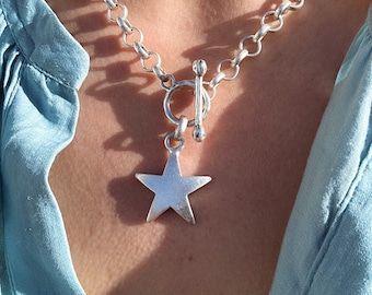 Engelsrufer Collana da donna in argento sterling con ciondolo a forma di sfera e pietra potente, chiusura a moschettone, regolabile in tre lunghezze, senza nichel, 50 cm, Argento sterling, Agata
