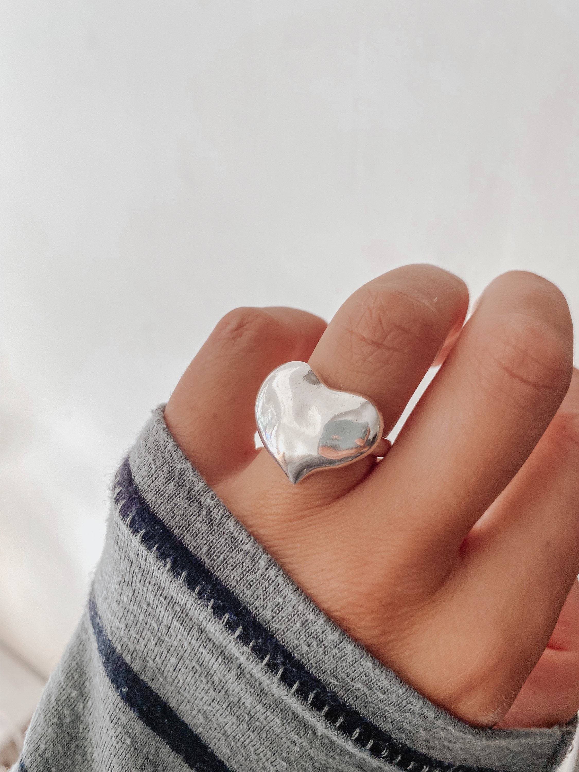 Large heart best sale ring