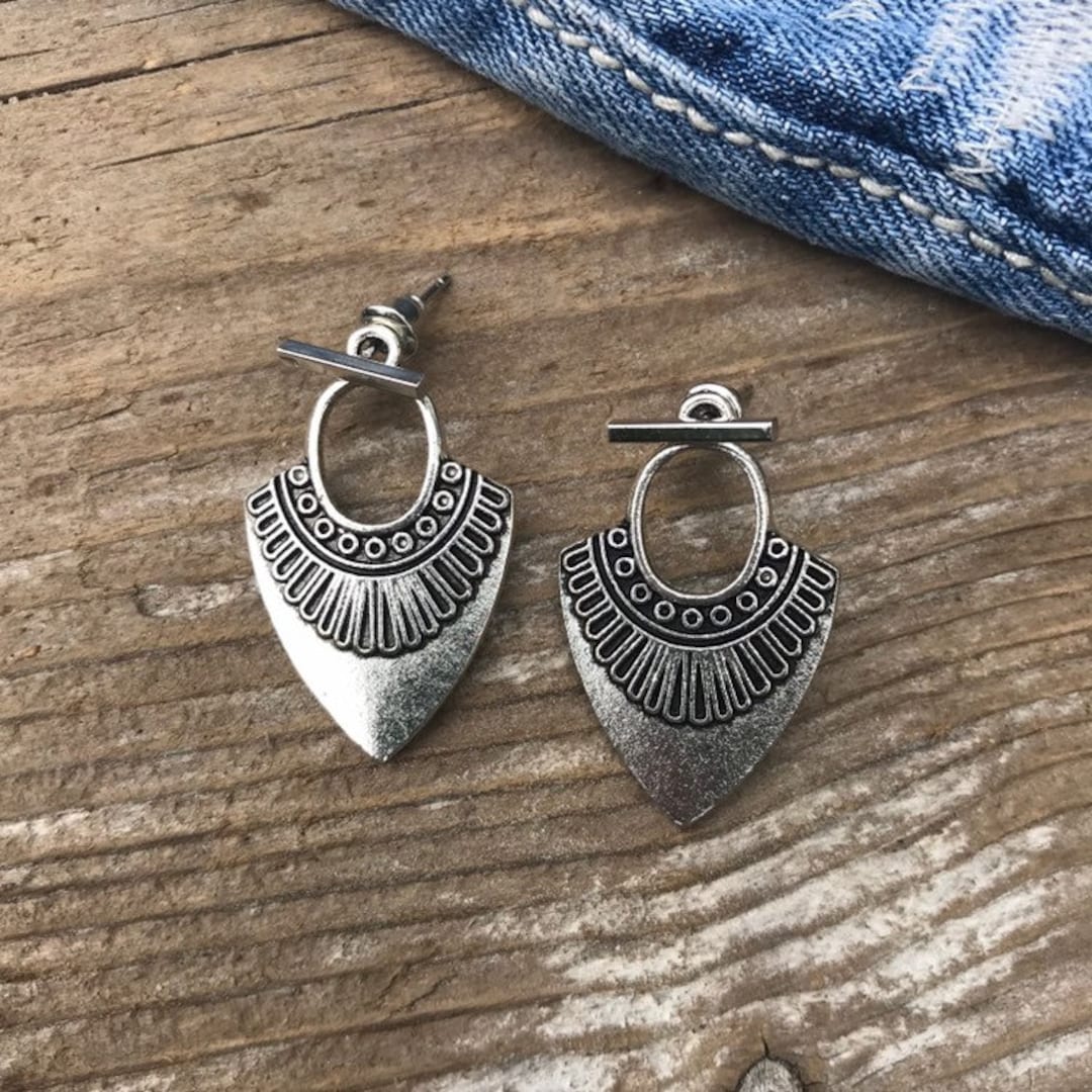 Brass Peekaboo Tribal Sun Design Ear Jacket
