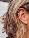 Raw Brass Ear Cuff: Minimalist Ear Wrap, no piercing earring